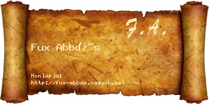 Fux Abbás névjegykártya